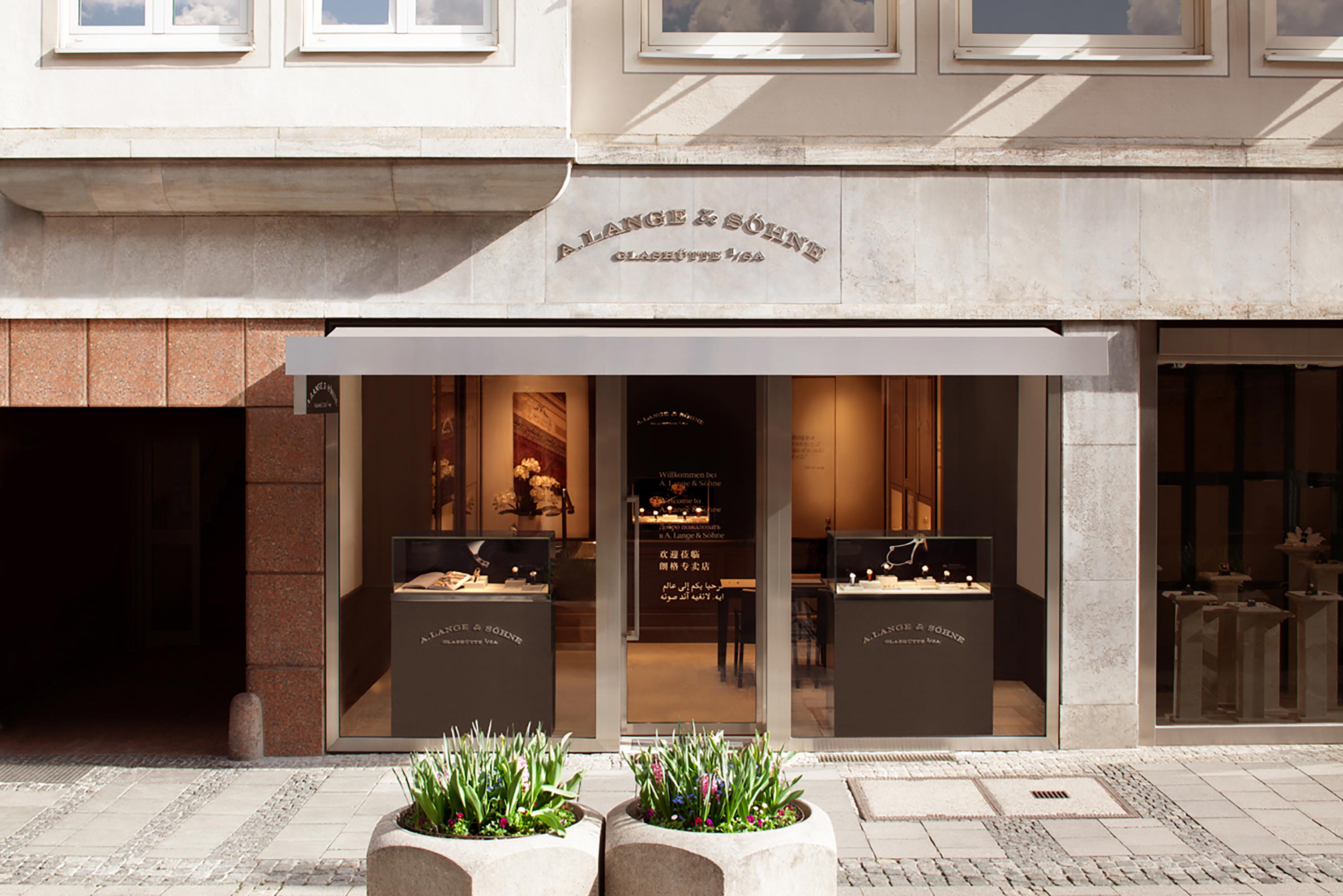A. Lange & Söhne Boutique Munich exterior — luxury retail photography by Daniel Stauch